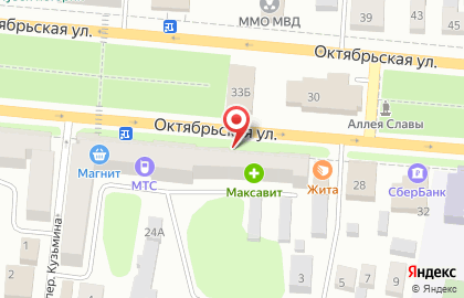 EХ на Октябрьской улице на карте