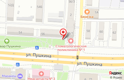 Салон оптики Зрение на улице Пушкина на карте