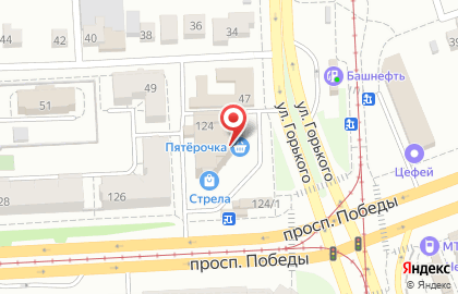 Челябинский филиал Банкомат, Банк Зенит на проспекте Победы на карте