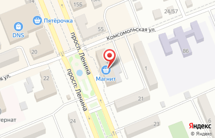 Супермаркет Магнит на проспекте Ленина, 19А на карте