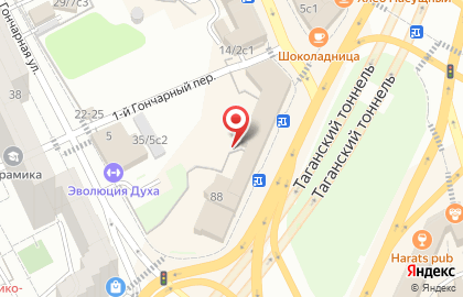 Модный Дворик в 1-м Гончарном переулке на карте