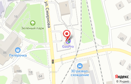 Сеть АГЗС GasPro на улице Смирнова на карте