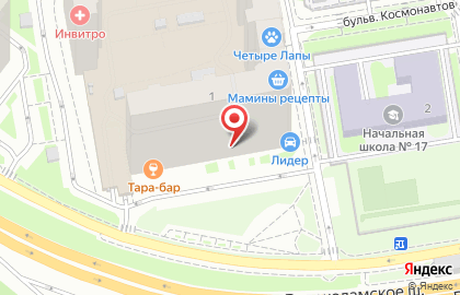 Магазин Сити Маркет на бульваре Космонавтов на карте