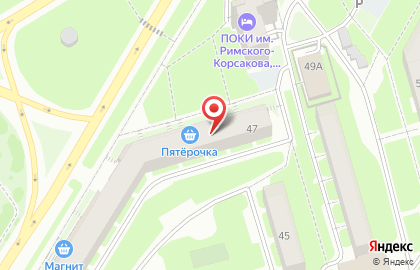 Супермаркет Пятёрочка на улице Труда на карте