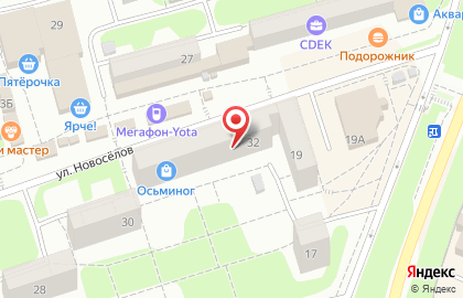 Компания ФИНЕСТРА на улице Новосёлов на карте
