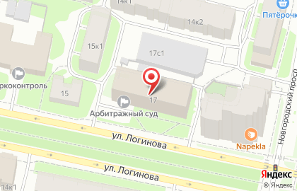 Научно-исследовательский институт экспертиз на улице Логинова на карте