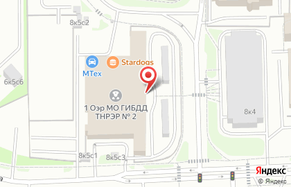 Главное управление МВД России по г. Москве Межрайонный отдел ГИБДД технического надзора и регистрационно-экзаменационной работы №2 на карте