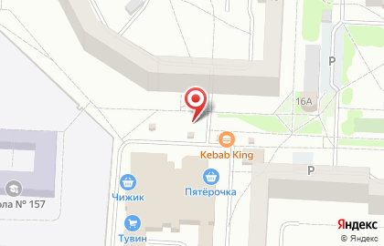 Киоск по продаже фруктов и овощей на улице Новгородцевой 13В/1 на карте