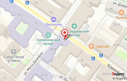 Акционерный коммерческий банк ак Барс на Кремлевской улице, 6 на карте