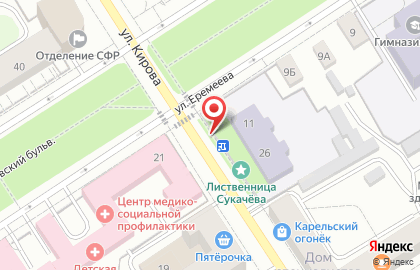 Киоск по продаже печатной продукции в Петрозаводске на карте