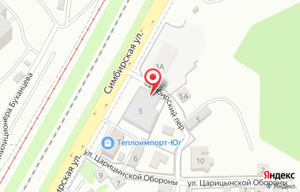 ООО Теплоимпорт-Юг на Симбирской улице на карте