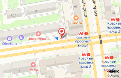 Киоск фастфудной продукции Хот-дог Мастер на Красном проспекте на карте