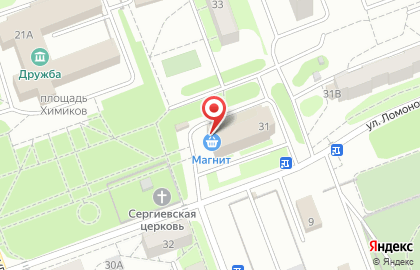 Магазин косметики и бытовой химии Магнит Косметик на улице Ломоносова на карте