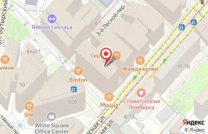 Автомойка Mosclean в Тверском районе на карте
