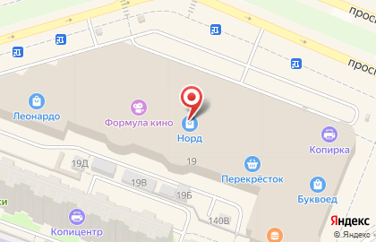 Банкомат Россия на метро Проспект Просвещения на карте