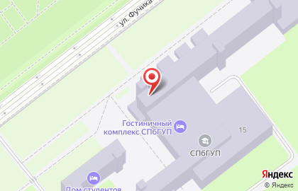 Санкт-Петербургский гуманитарный университет профсоюзов на улице Фучика на карте