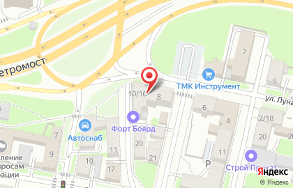 Продовольственный магазин Океан на улице Луначарского на карте