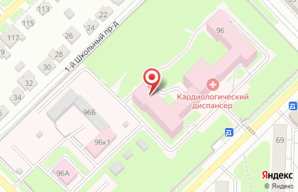 Рязанский областной клинический кардиологический диспансер на карте