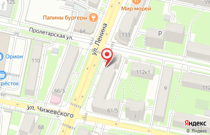 Парикмахерская Муза на улице Ленина на карте