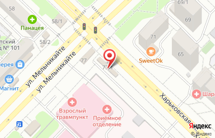 Продуктовый магазин в Тюмени на карте