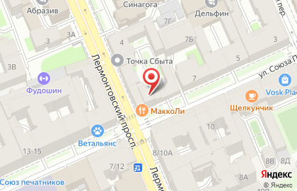 Корейский ресторан МаккоЛи на улице Союза Печатников на карте