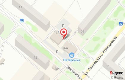 Совкомбанк на Весенней улице, 13а в Сосновоборске на карте