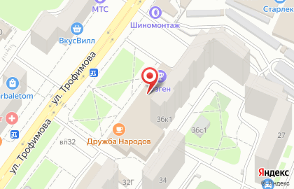 Вин-Моторс на улице Трофимова на карте