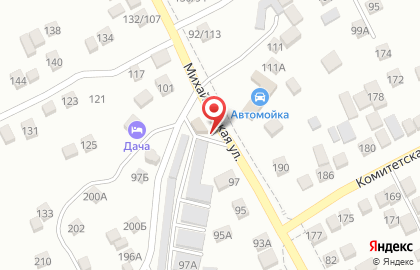 Шиномонтажная мастерская на Михайловской улице на карте