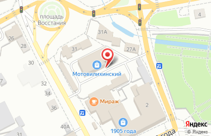 Магазин швейной фурнитуры и тканей ФурниТЕРРА в Мотовилихинском районе на карте