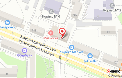 Торгово-сервисная компания Мир компьютеров на Красноармейской улице на карте