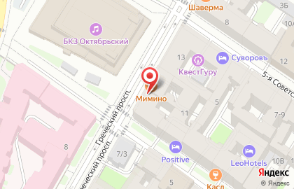 Кафе Мимино на Греческом проспекте на карте