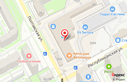 Крапива на Полтавской улице на карте