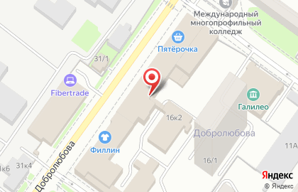 Торговая Площадь на улице Добролюбова на карте