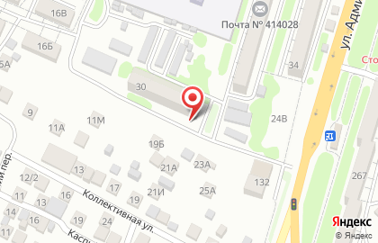 Продовольственный магазин в Астрахани на карте
