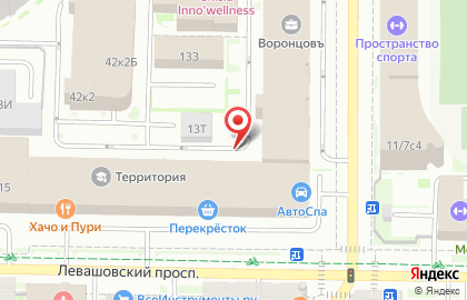 Шиномонтажная мастерская на Левашовском проспекте на карте