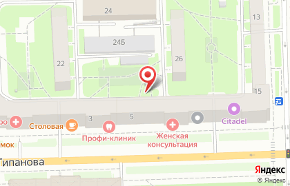 Балтик-эндомед на улице Типанова на карте