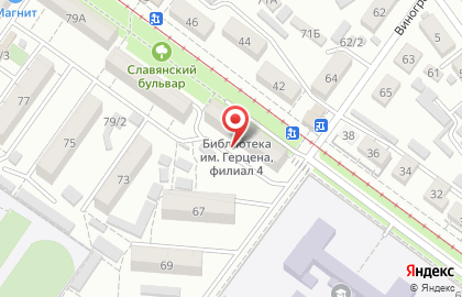 Центральная городская библиотека им. Н.А. Некрасова на Славянской улице на карте