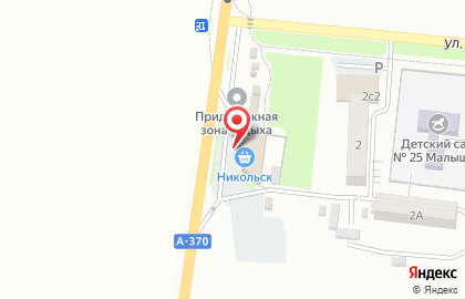 Продуктовый магазин Никольск на Михайловском шоссе на карте
