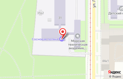Учебная гостиница Сосновая поляна на улице Лётчика Пилютова на карте