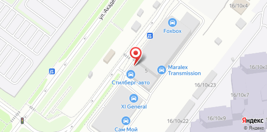 Автосервис Стилберг-Авто на улице Академика Опарина на карте