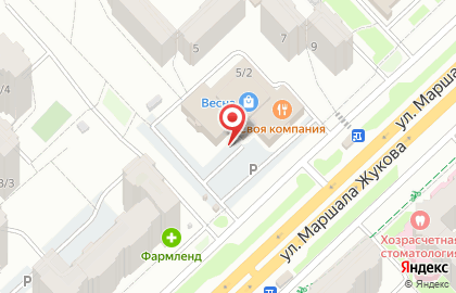 Пекарня-кондитерская Круассан на улице Маршала Жукова на карте