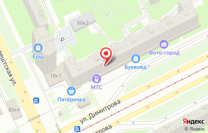 Зоомагазин ЗооОптТорг.рф в Фрунзенском районе на карте