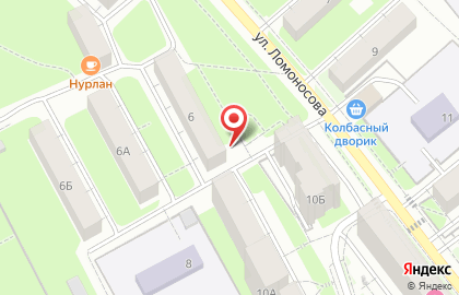 Продовольственный магазин Ермак на улице Ломоносова на карте
