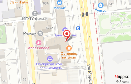 Туристическое агентство 1001 тур на улице Маршала Жукова на карте