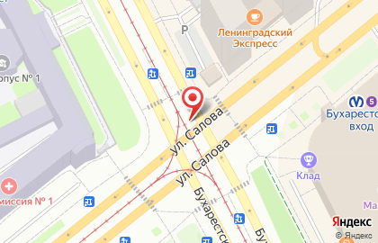 Автостоянка на улице Салова на карте
