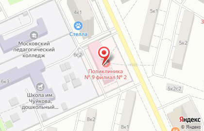 Городская поликлиника №9 в Москве на карте