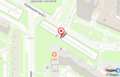 Автостоянка на Рыбацком проспекте, 23а на карте