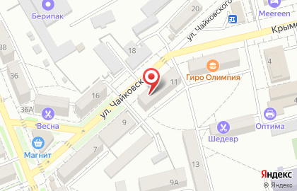 Центр мануальной терапии на улице Чайковского на карте