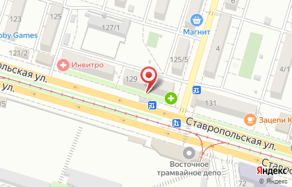 Супермаркет канцелярии Офис-Класс на Ставропольской улице на карте