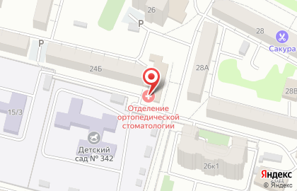 Городская поликлиника №11 на проспекте Менделеева на карте